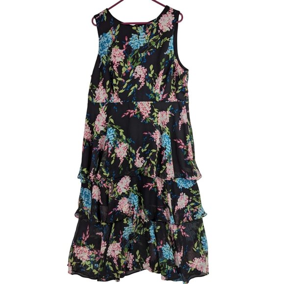 Coldwater Creek Plus size 20W Poetry in Motion Crinkle Dress Flowy Romantic - Picture 1 of 11